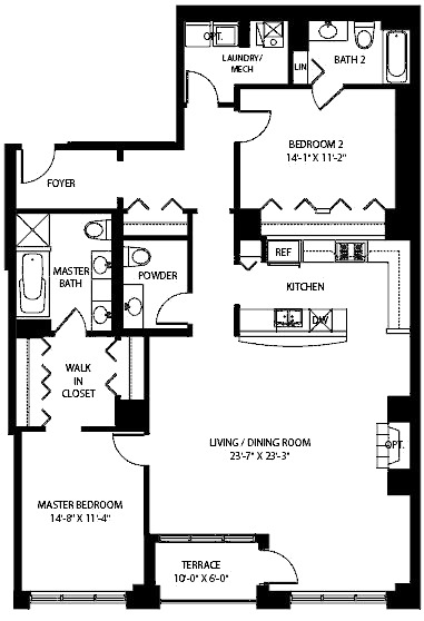 3140 N Sheffield Floorplan - 11 Tier*